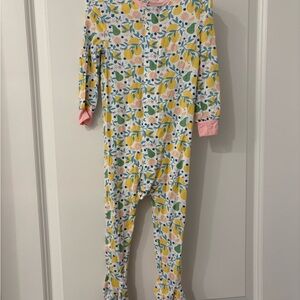 Magnetic Me Lemon Print Kids One Piece Footie